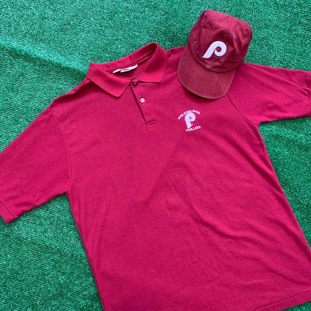 Vintage 80’s Phillies logo 7 polo